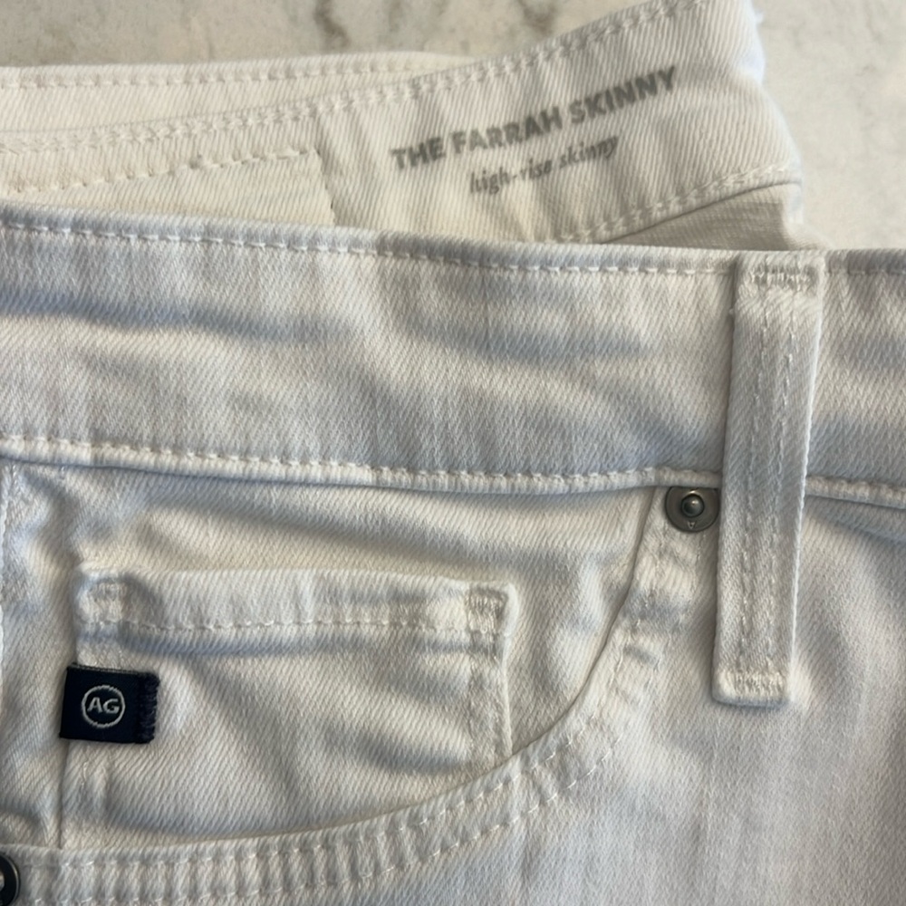 AG white skinny jeans